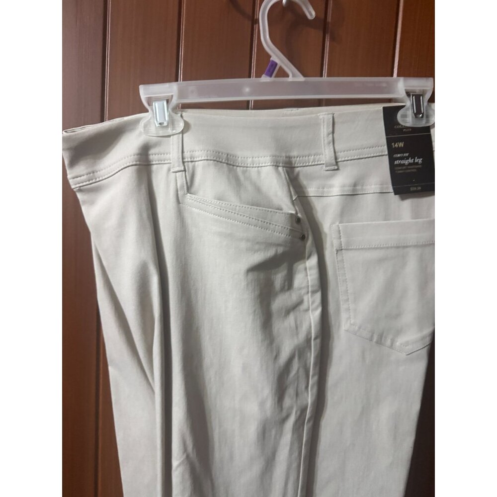 Macys JM Collection Women's Pant NWT Size 14W Tan/Khaki